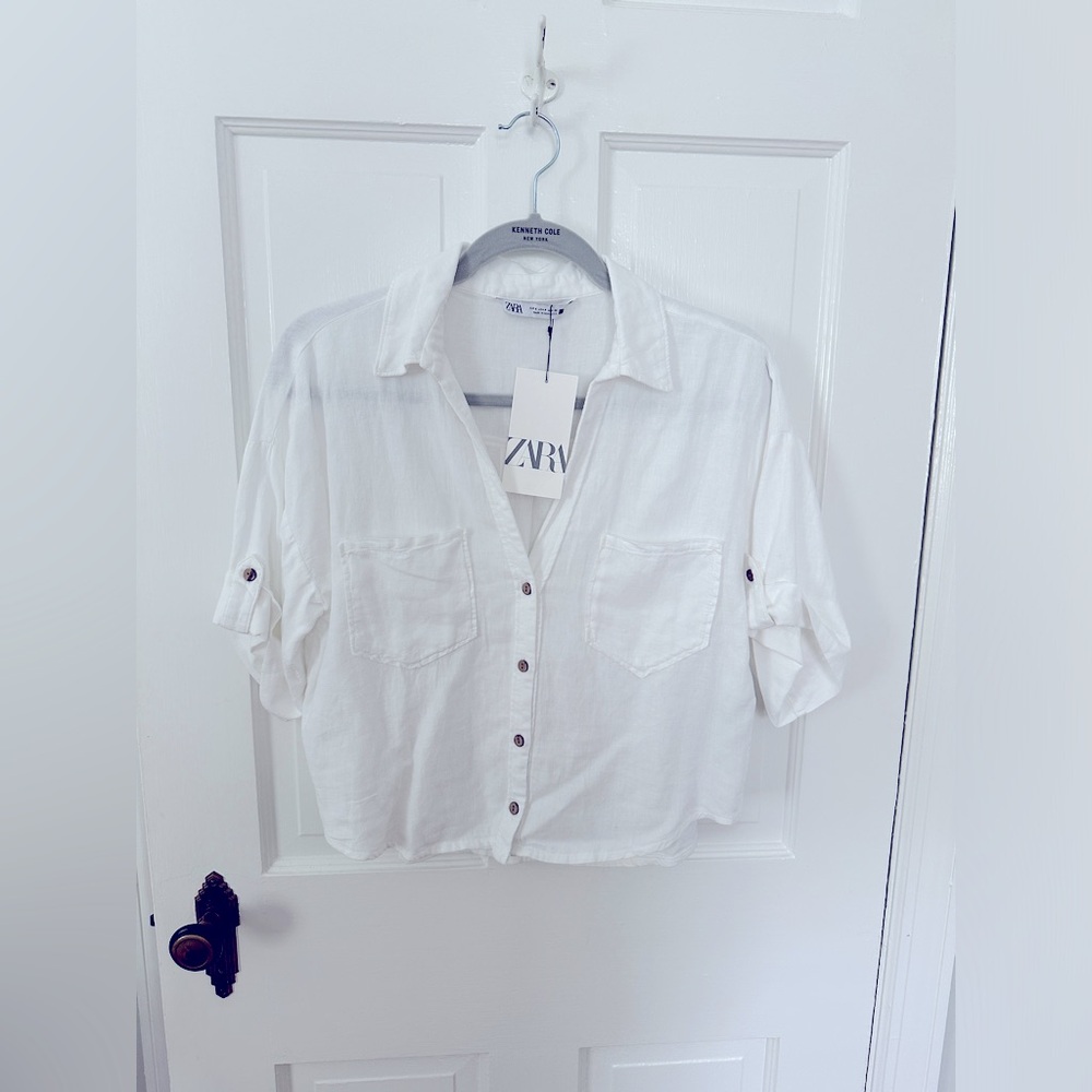 Zara | NWT Brand New Button Down Blouse | Size: Small